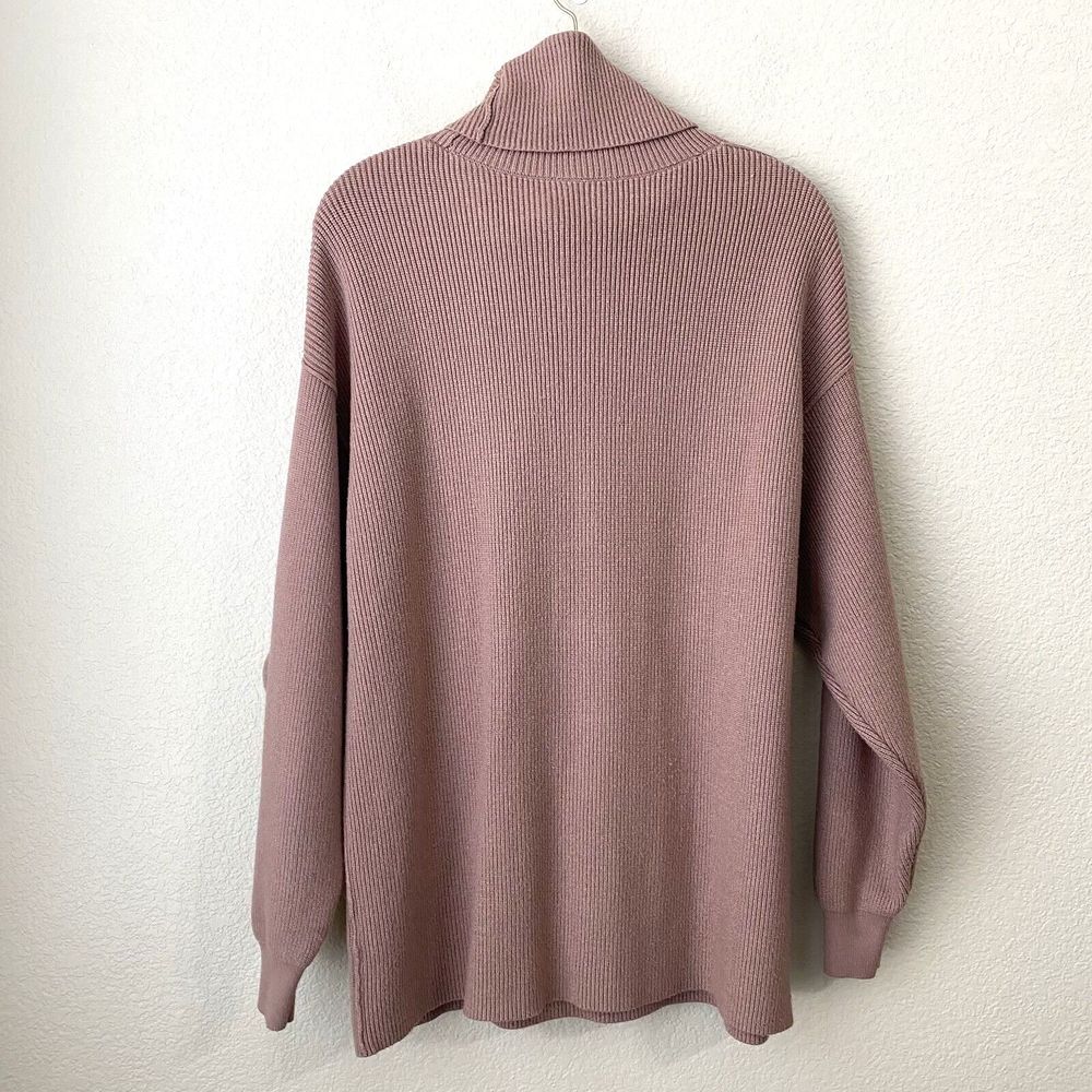 Free People Sweater Womens XS Softly Structured Knit Tunic Dusty Mauve Pullover - Picture 3 of 10